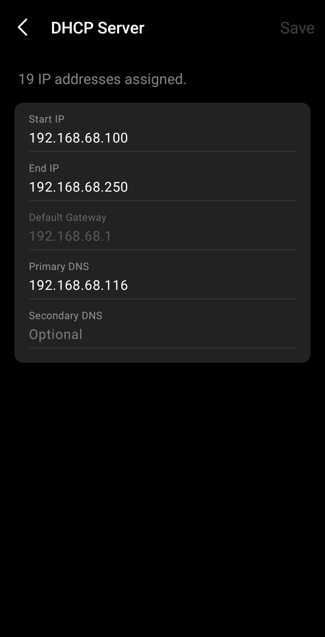 TP-Link Router DHCP DNS settings example