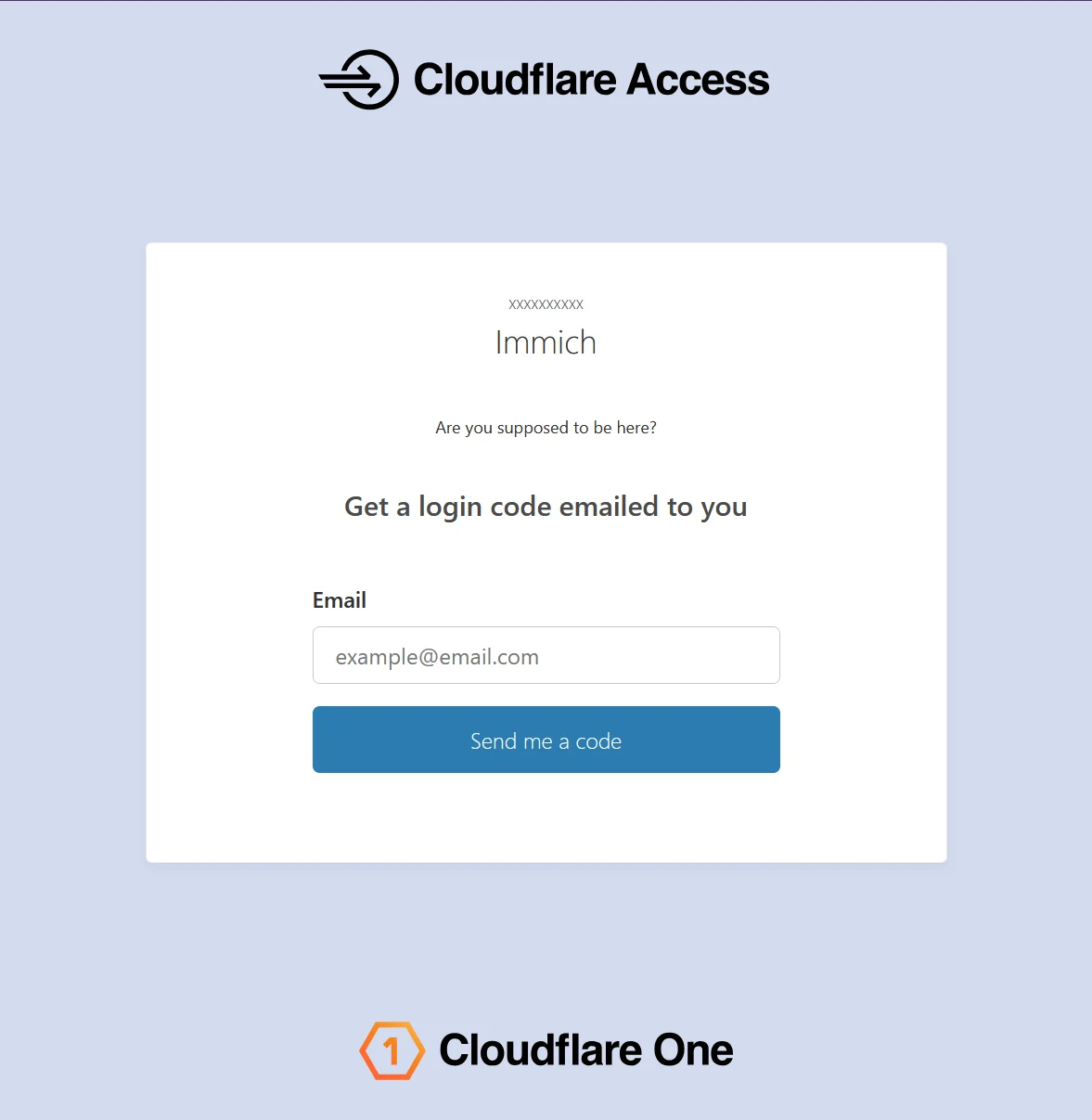 Cloudflare Access login page